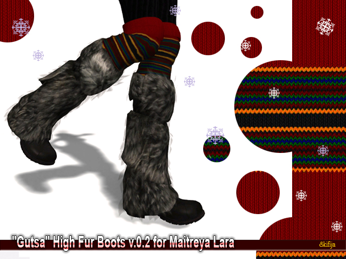Skifija Gutsa High Fur Boots v.0.2 for Maitreya Lara